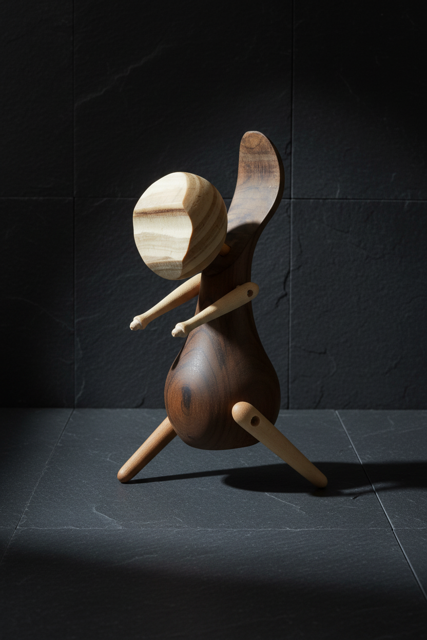 Scultura con pinna e pioli - ambientata