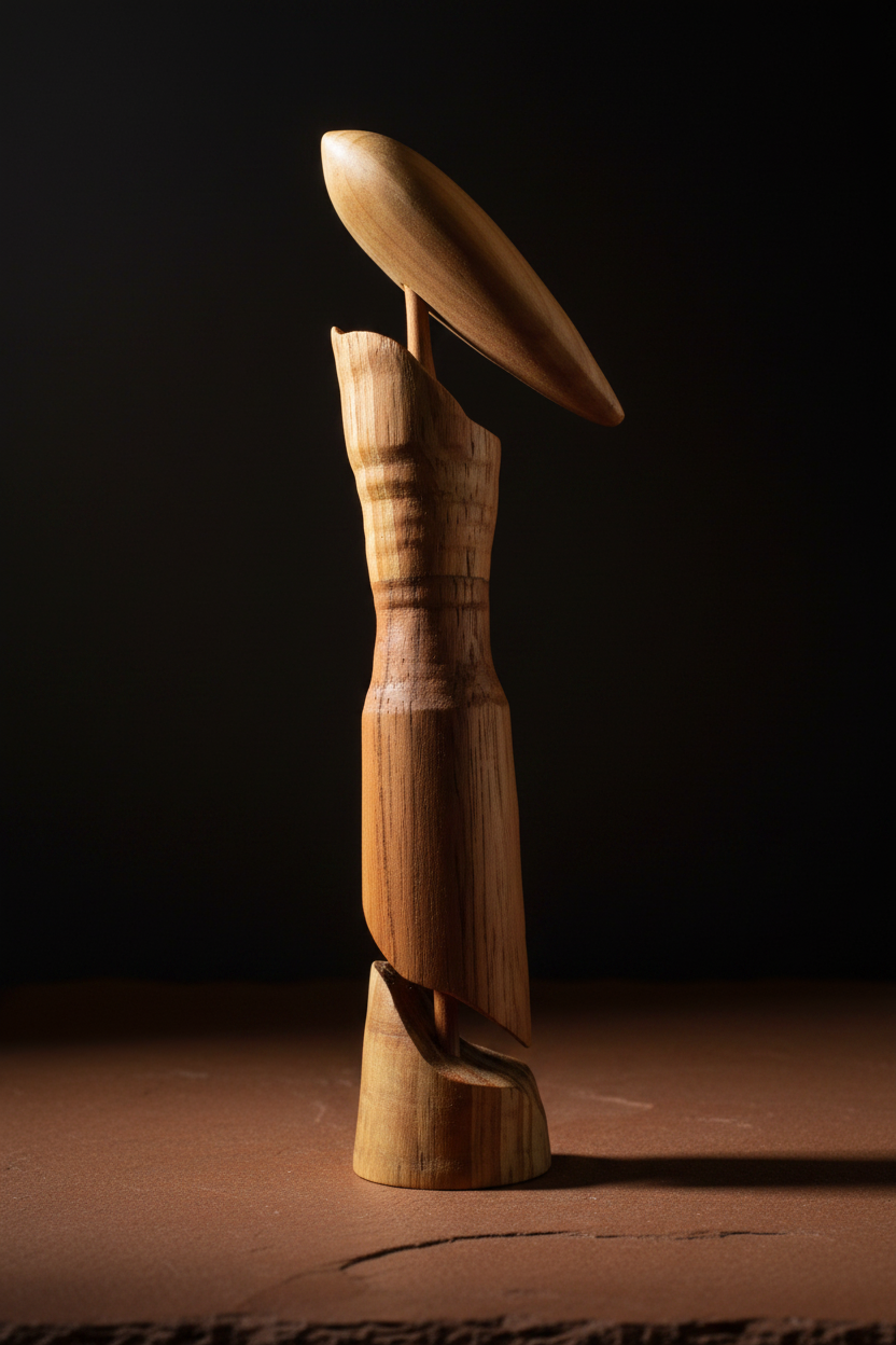 Scultura figura disco - ambientata