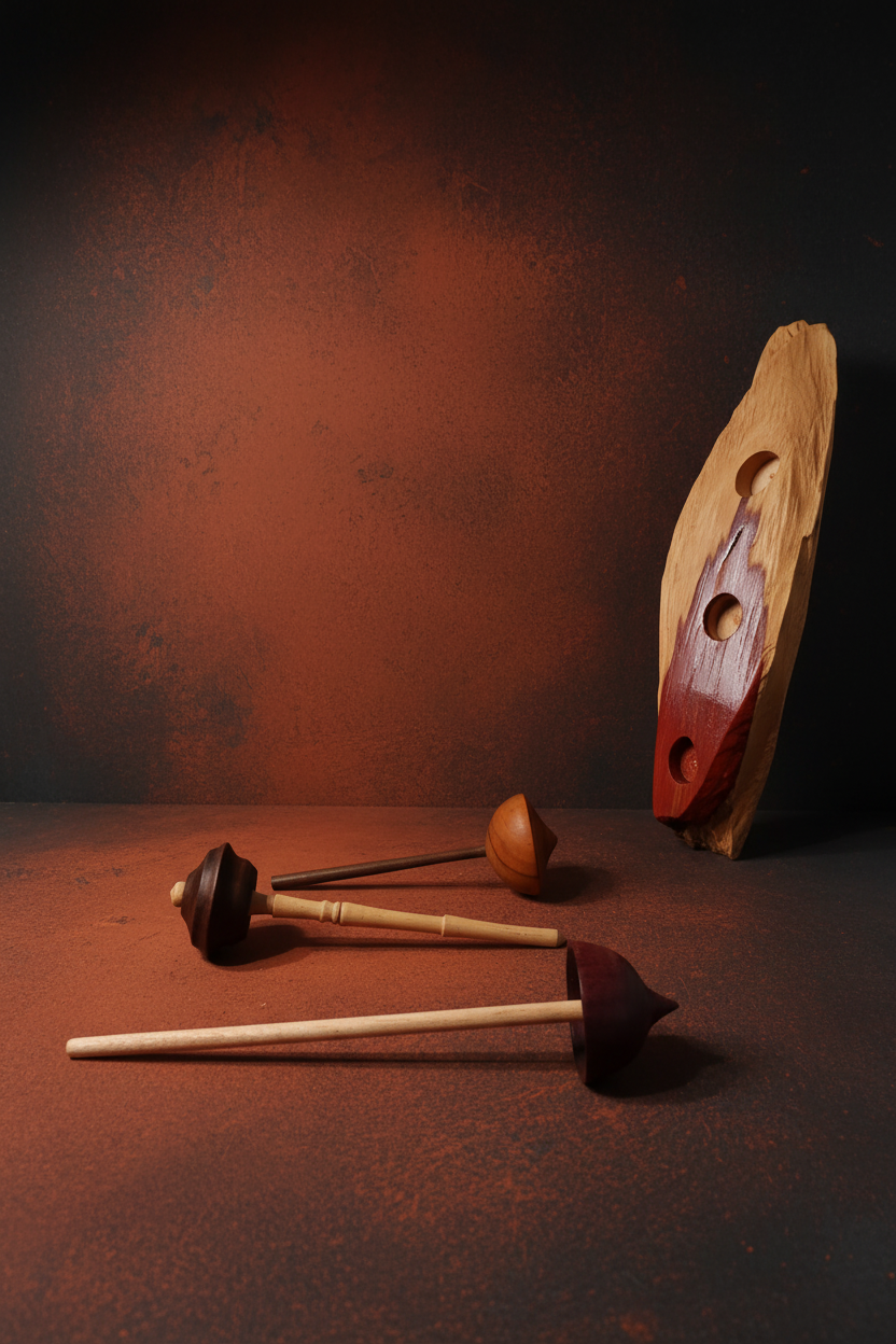Spintop e base fedeli all'originale su sfondo terracotta/antracite